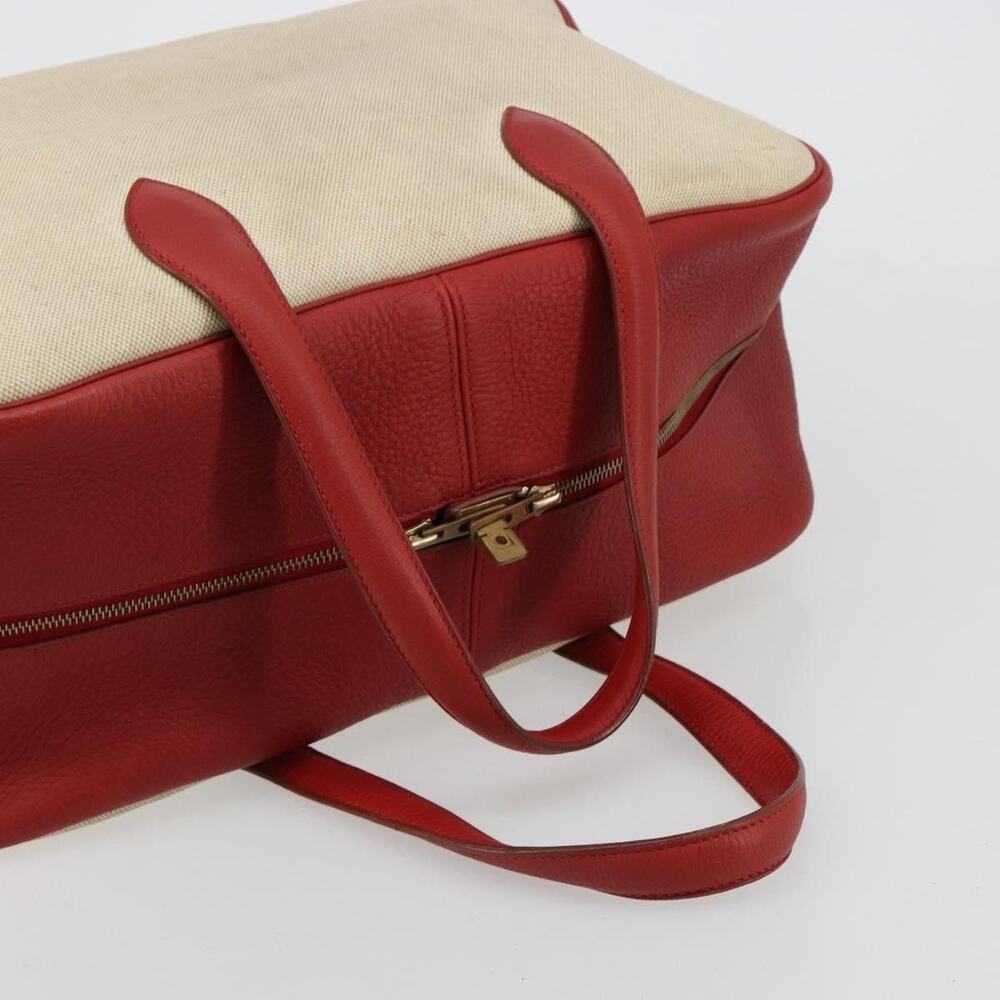 Hermes Coated Canvas Victoria 43 Handbag Beige - Picture 4 of 16